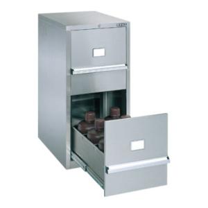 サカエ ステンレス薬品保管庫 ガロン瓶用 幅450×奥行600×高さ900mm SU-22S
