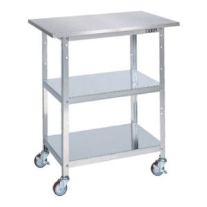 サカエ ステンレス一人用作業台 移動式 SUS430 幅750×奥行500×高さ860mm SU4-...