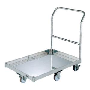 サカエ ステンレスパール台車 荷台皿型 SUS304 幅900×奥行600×高さ860mm SUQ-...
