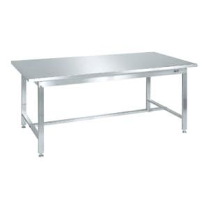 サカエ ステンレス作業台 SUS304 角パイプ脚 耐荷重300kg 幅1500×奥行750×高さ7...
