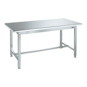 サカエ ステンレス作業台 天板R付き SUS304 角パイプ脚 耐荷重200kg 幅1500×奥行7...