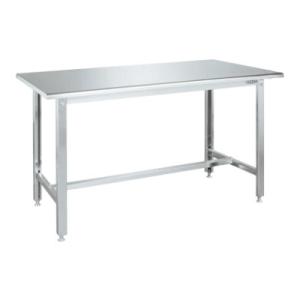 サカエ ステンレス作業台 天板R付き SUS430 幅1500×奥行750×高さ800mm SUS4...