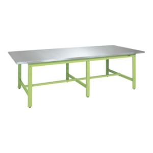 サカエ 大型作業台 ステンレスカブセ天板仕様 幅2400×奥行1100×高さ740mm SUS4-2...