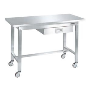 サカエ ステンレス作業台 移動式 SUS430 キャビネット付き 耐荷重150kg 幅1200×奥行...