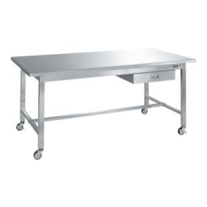 サカエ ステンレス作業台 移動式 SUS430 キャビネット付き 耐荷重150kg 幅1800×奥行...
