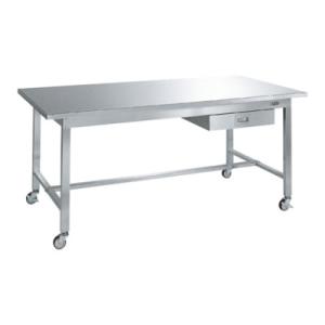 サカエ ステンレス作業台 移動式 SUS304 キャビネット付き 耐荷重150kg 幅1800×奥行...