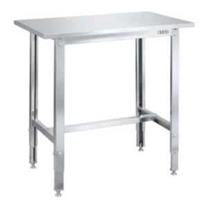 サカエ ステンレス高さ調整作業台 SUS304 耐荷重150kg 幅900×奥行600×高さ700〜...