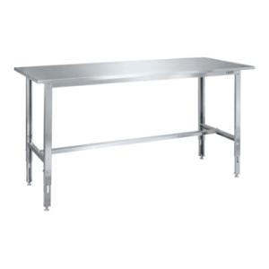 サカエ ステンレス高さ調整作業台 SUS304 耐荷重150kg 幅1800×奥行750×高さ700...