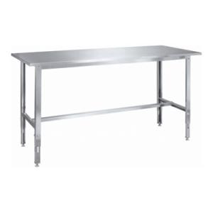 サカエ ステンレス高さ調整作業台 SUS304 耐荷重150kg 幅1800×奥行900×高さ700...