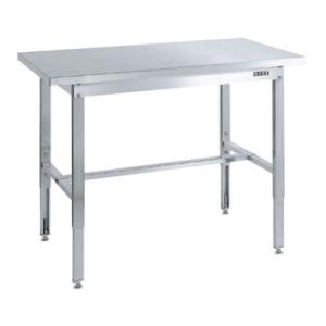 サカエ ステンレス高さ調整作業台 ステンレスカブセ天板仕様 耐荷重200kg ハニカムタイプ 幅12...
