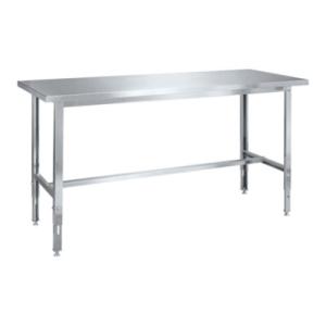 サカエ ステンレス高さ調整作業台 ステンレスカブセ天板 耐荷重150kg ハニカムタイプ 幅1500...