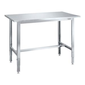 サカエ ステンレス高さ調整作業台 SUS430 耐荷重150kg 幅1500×奥行750×高さ700...