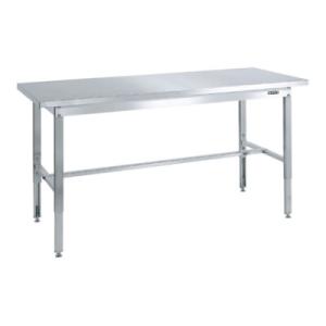 サカエ ステンレス高さ調整作業台 ステンレスカブセ天板仕様 耐荷重200kg ハニカムタイプ 幅18...
