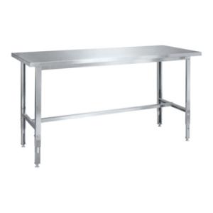 サカエ ステンレス高さ調整作業台 ステンレスカブセ天板 耐荷重150kg ハニカムタイプ 幅1800...