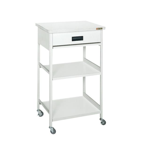 サカエ 伝票ワゴン スライド棚付き 幅600×奥行450×高さ975mm 耐荷重100kg レジ台 ...
