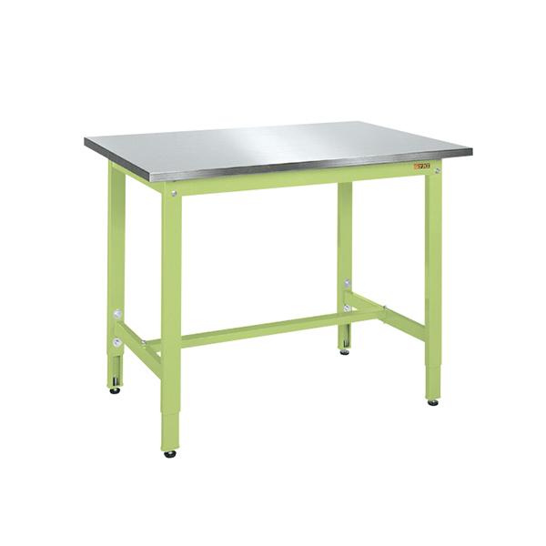 サカエ 軽量作業台 高さ調整可能 TKK8タイプ ステンレスカブセ天板 TKK8-096HCSU4 ...