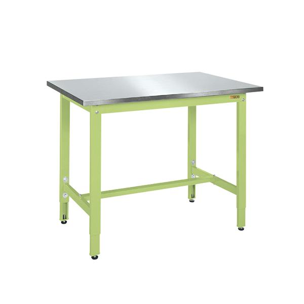 サカエ 軽量作業台 高さ調整可能 TKK8タイプ ステンレスカブセ天板 TKK8-189HCSU4 ...
