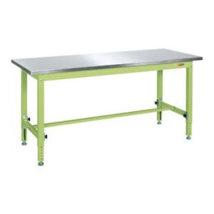 サカエ 中量高さ調整作業台TKTタイプ(ステンレスカブセ天板仕様) TKT-127PCSU4 幅12...