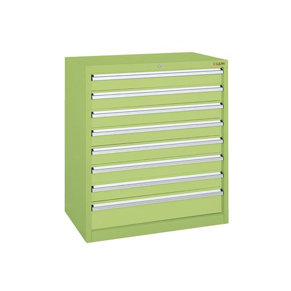 サカエ ワイドキャビネットWCタイプ 業務用収納棚 引き出し8段 均等耐荷重70kg オールロック ...