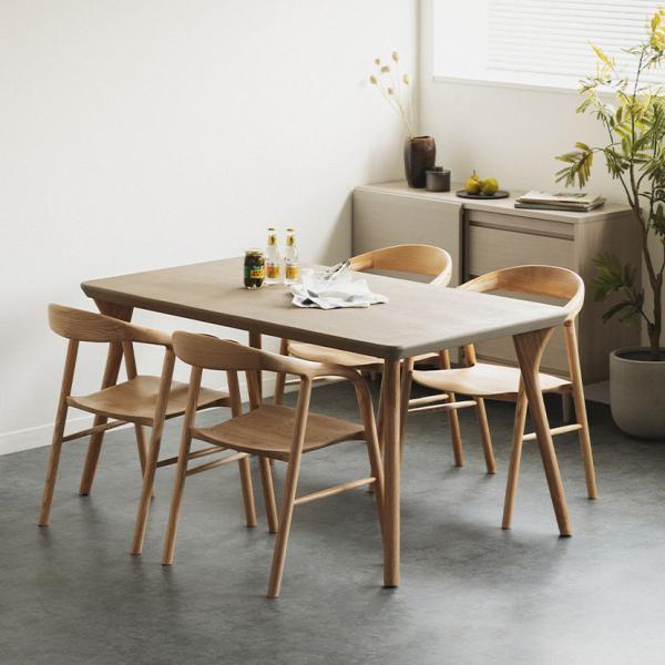 4人用 ダイニングテーブルセット 5点(幅1500mm 食卓テーブル×1 食卓椅子×4) LENAS...