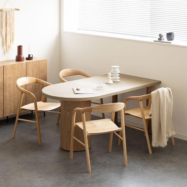 設置無料 4人用 ダイニングテーブルセット 5点(幅1600mm 変形テーブル×1 食卓椅子×4) ...