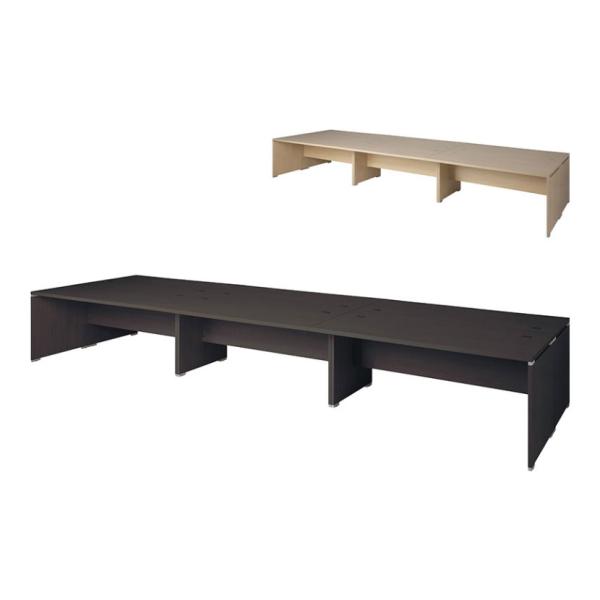 法人様限定 WD 木製フリーアドレスデスク 幅4800mm 8人用 両面タイプ 配線穴あり イタリア...