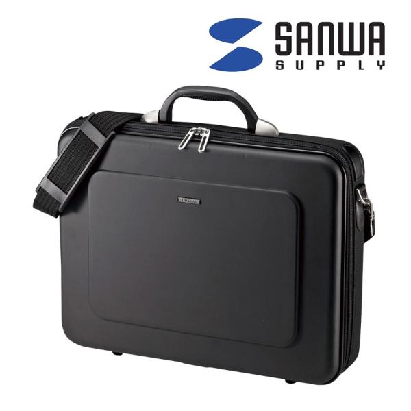 セミハードPCケース 15.6型ワイド シングル ブラック PU張り