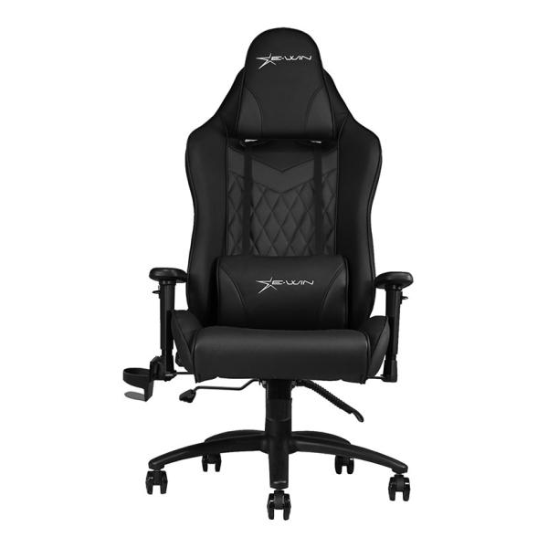 ゲーミングチェア オフィスチェア リクライニング E-WIN ピンホールPUレザー 通気性 前傾チル...