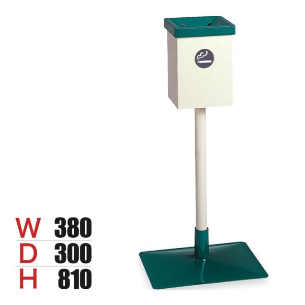 テラモト 屋外スタンド D型 灰皿 6L 吸い殻入れ タバコ 幅380×奥行300×高さ810mm