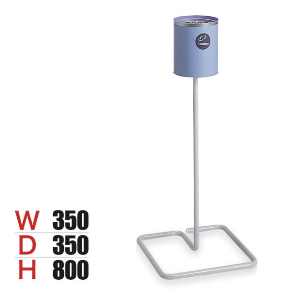 テラモト 屋外スタンド K型 灰皿 3L 吸い殻入れ タバコ 幅350×奥行350×高さ800mm