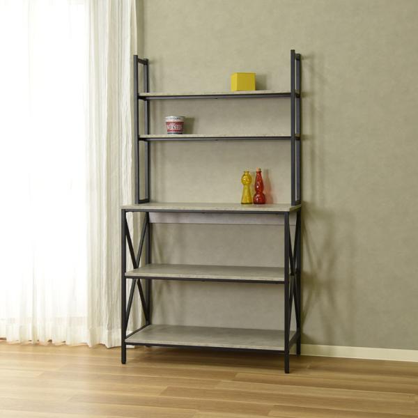 オープンラック 収納 棚 メラミン スチール脚 本棚 シェルフ リビング収納 ディスプレイラック モ...