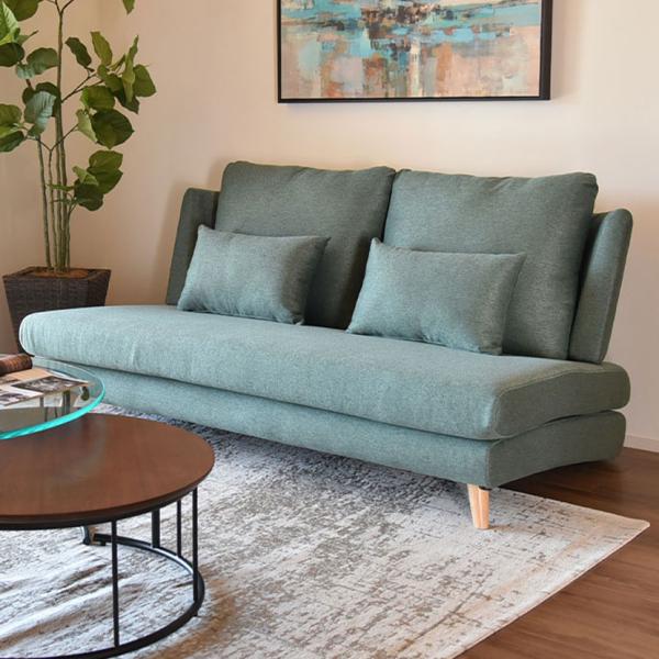 2.5人掛けソファ ローソファ ファブリック カジュアル 可愛い 幅1660×奥行980×高さ810...