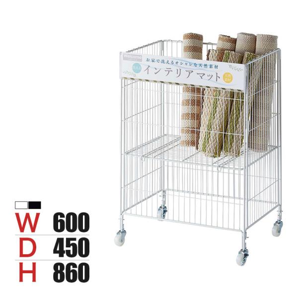 ワイヤーワゴン セールワゴン 投げ込みワゴン 陳列什器 ネットワゴン バスケット 商品陳列 キャスタ...