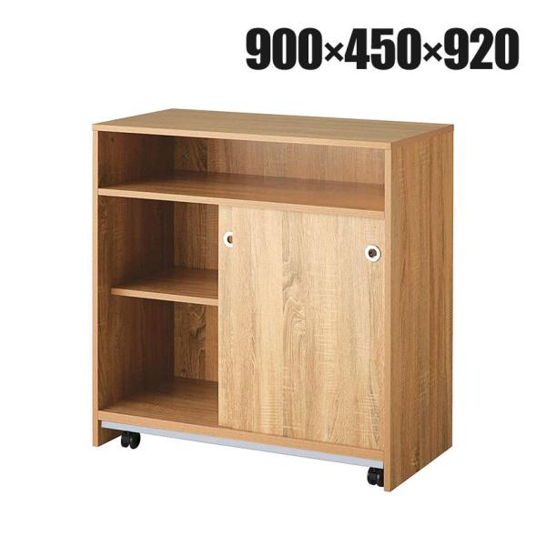 木製カウンター 移動式 作業台 受付台 受付カウンター ハイカウンター レジカウンター キャスター付...