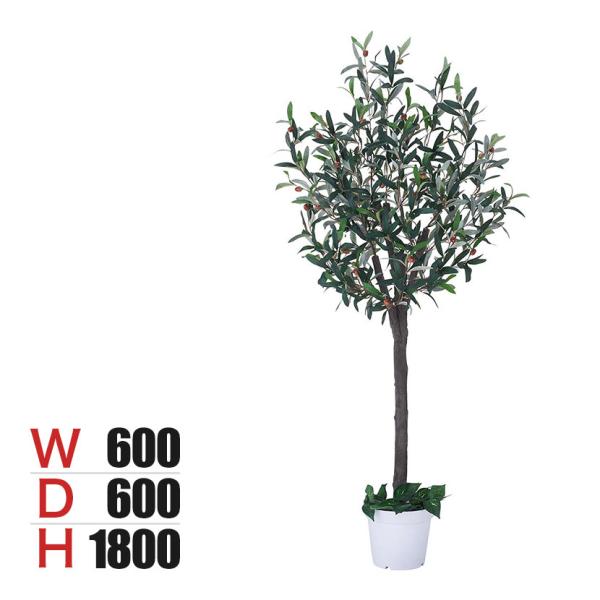 観葉植物 人工樹木 フェイクグリーン インテリアグリーン 造花 オリーブ 高さ1800mm