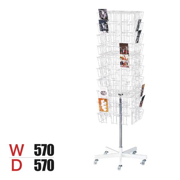 3列4面回転カード入れ 120ポケット キャスター付き 回転什器 陳列什器 回転ラック 回転スタンド...