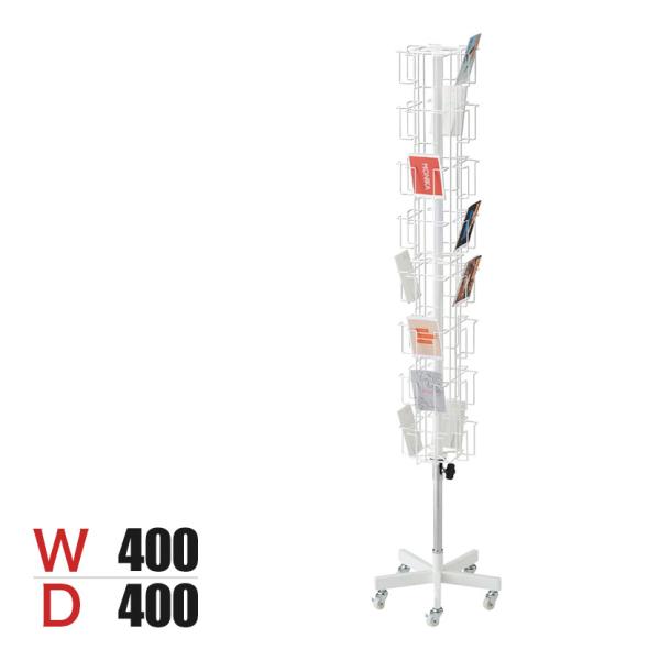 8段4面回転カード入れ 32ポケット キャスター付き 回転什器 陳列什器 回転ラック 回転スタンド ...