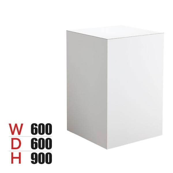 ステージ キューブ型 木製 アジャスター付き ホワイト 幅600×奥行600×高さ900mm 業務用...