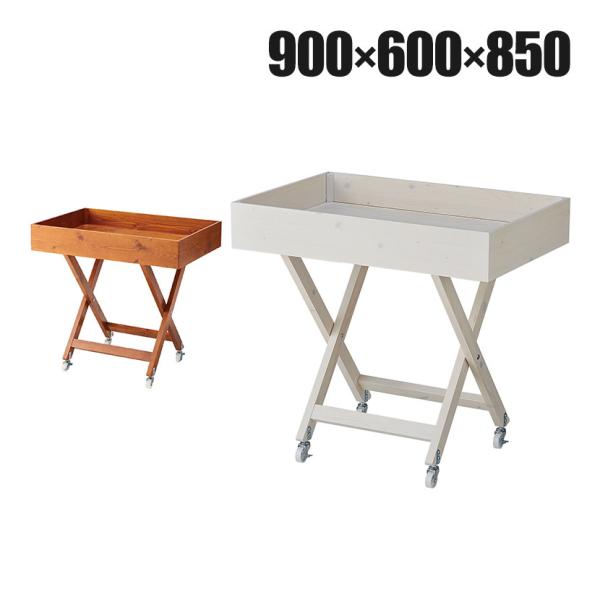 木製X脚ワゴン キャスター付き セールワゴン 陳列ワゴン 販売台 商品陳列 店舗什器 業務用 店頭用...