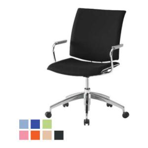 FMPシリーズ ミーティングチェア 5本脚タイプ 肘付き レザーチェア / FMP-5AL