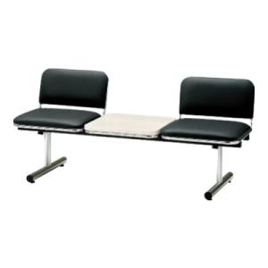 ロビーチェア/2人用・背付・テーブル付・レザー張り/TO-FTL-2TL