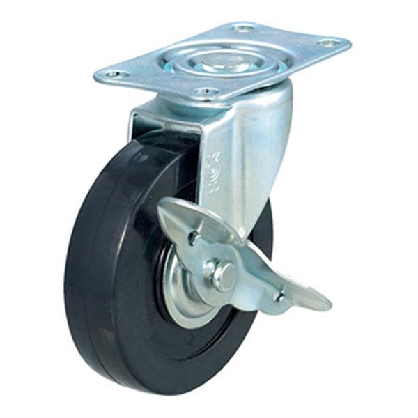 オプション TRUSCO HLF-120用ハードゴムキャスター 直径100 自在S付 TYSG-10...