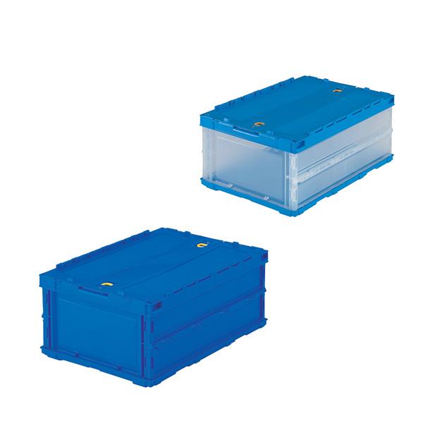 TRUSCO 薄型折リタタミコンテナ 30Lロックフタ付 TR-C30B