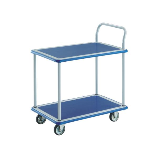 トラスコ中山 TRUSCO 304N プレス製台車 ドンキーカート 台車 2段式片袖タイプ 全体耐荷...