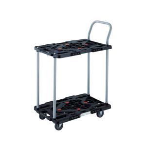 スチール製 2段台車 板厚約3mm 総耐荷重約250kg 幅約51cm 奥行約 スチール製 2段台車 板厚約3mm 総耐荷重約250kg 幅約51cm 奥行約
