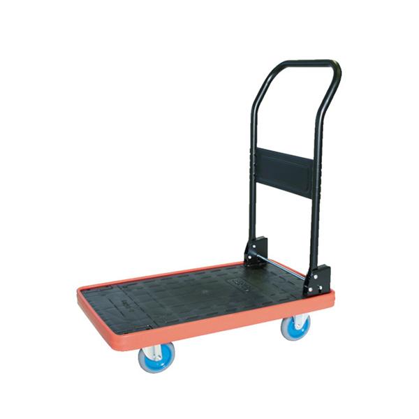 TRUSCO MKP樹脂製台車 折リたたみ式 幅436×奥行716×高さ166(全高876)mm エ...