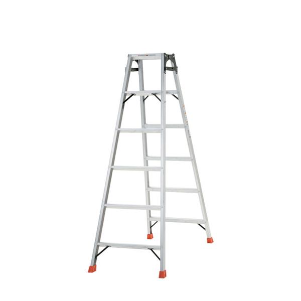 TRUSCO ハシゴ兼用脚立 アルミ合金製・脚カバー付 高さ1.69m THK-180