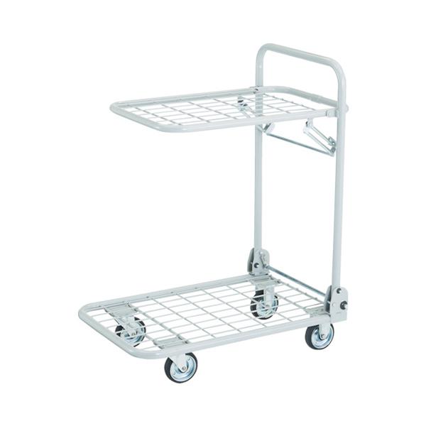 TRUSCO 軽量メッシュ台車 アミー 折リたたみ式2段型 AM-2A