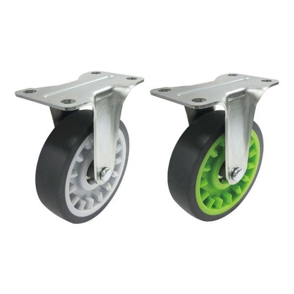 オプション TRUSCO カルティオ コマワリ君用 プレート式省音固定キャスター 幅42×奥行75×...