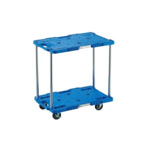 トラスコ中山 TRUSCO MPB-502JS 樹脂台車 2段式 ルートバン 台車 4輪自在 全体耐...